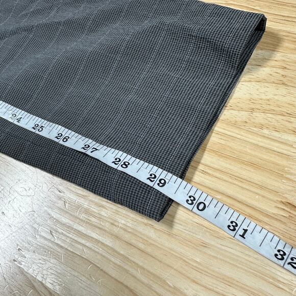 Theory NWT Zaine Classic-Fit Drawstring Pant Kelso Checked Nylon Size 34 Gray - Picture 12 of 12